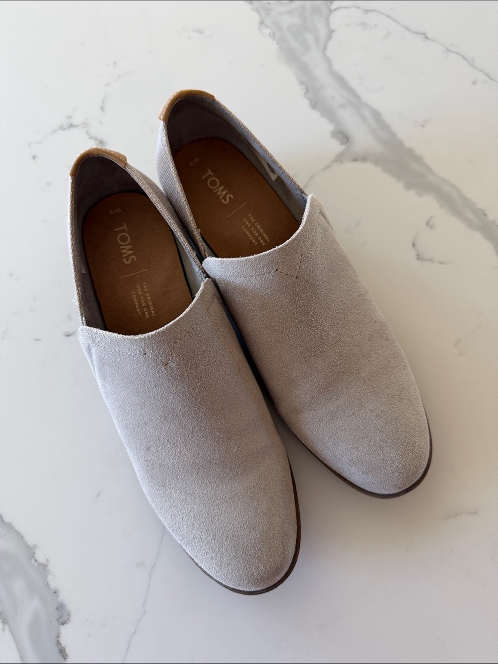 Toms Women’s Slip-On Suede Flats in Light Taupe